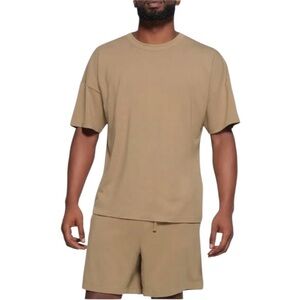 SKIMS Jersey Lounge  T Shirt In Nude Size Medium